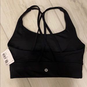 Lululemon long line black size 6 sports bra